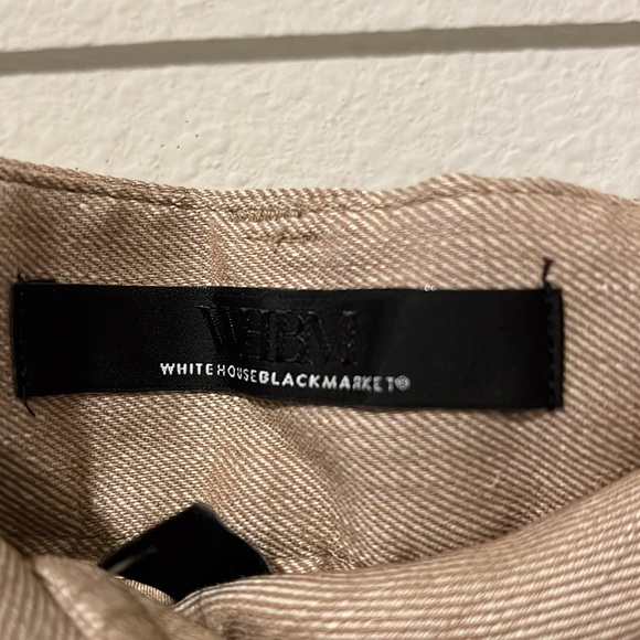 NWT WHBM Linen Blend Utility Trousers. Color: Sahara Twill. Size 6P. - Picture 8 of 11